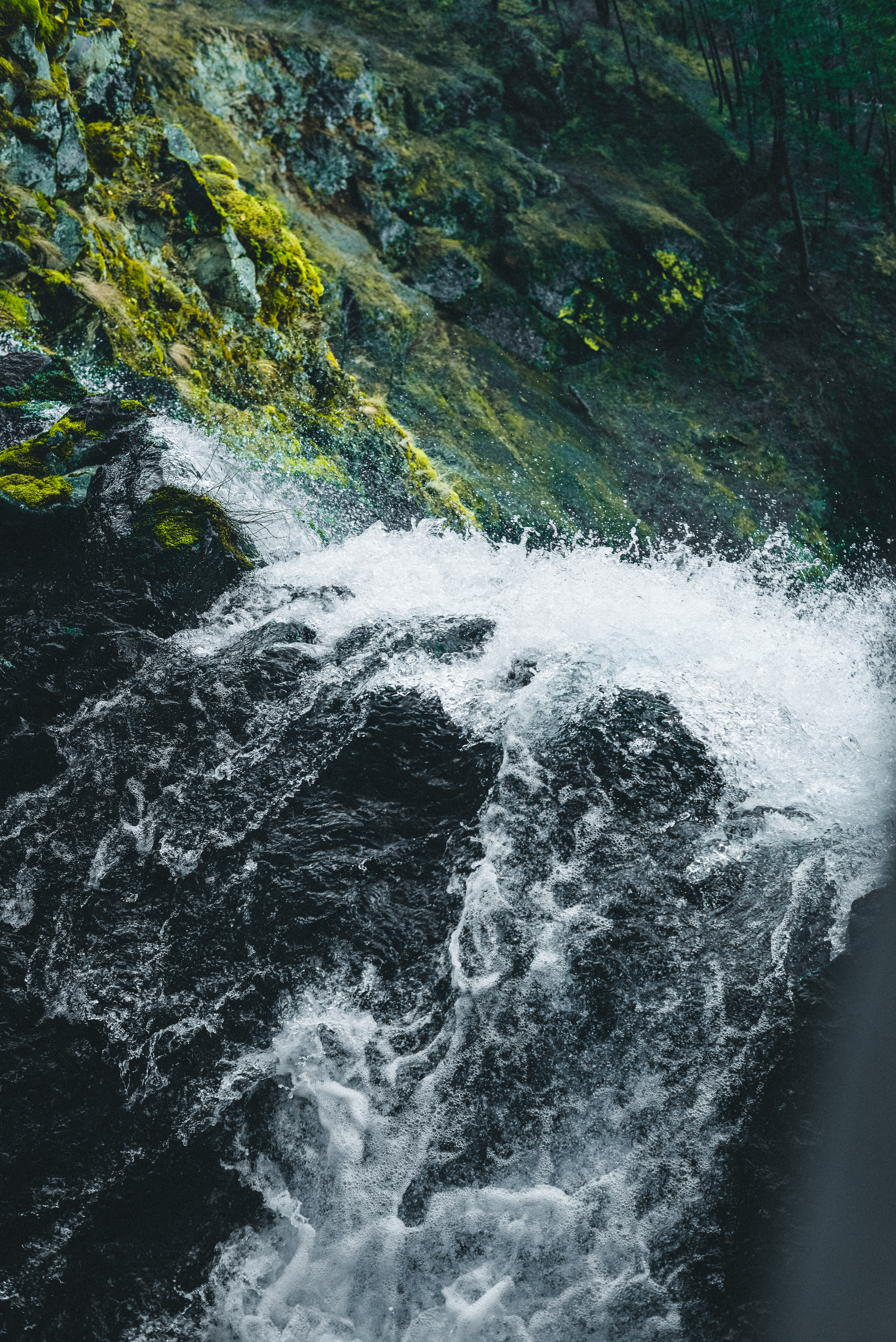 Multnomah Falls, Columbia River Gorge top of the waterfall