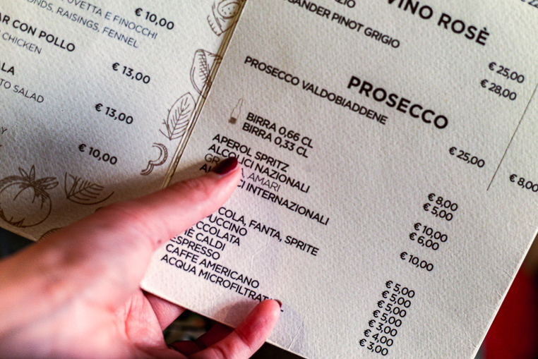 Agrodolce Roma menu