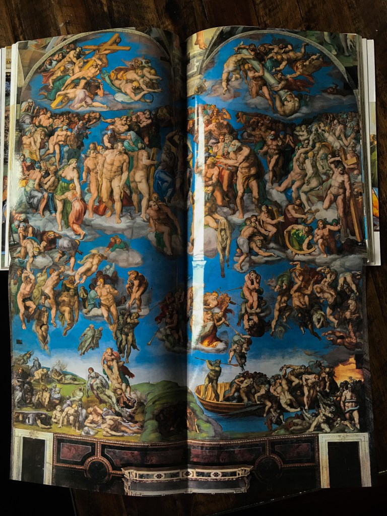 this one included all the stories and names. it's not allow to take picture in Sistine chapel, so I only took pics from book.